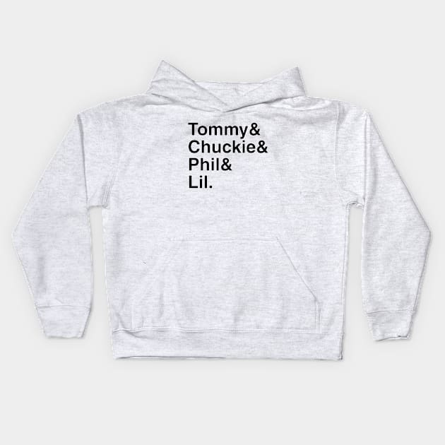 Rugrats - Tommy & Chuckie & Phil & Lil. (Black) Kids Hoodie by foozler